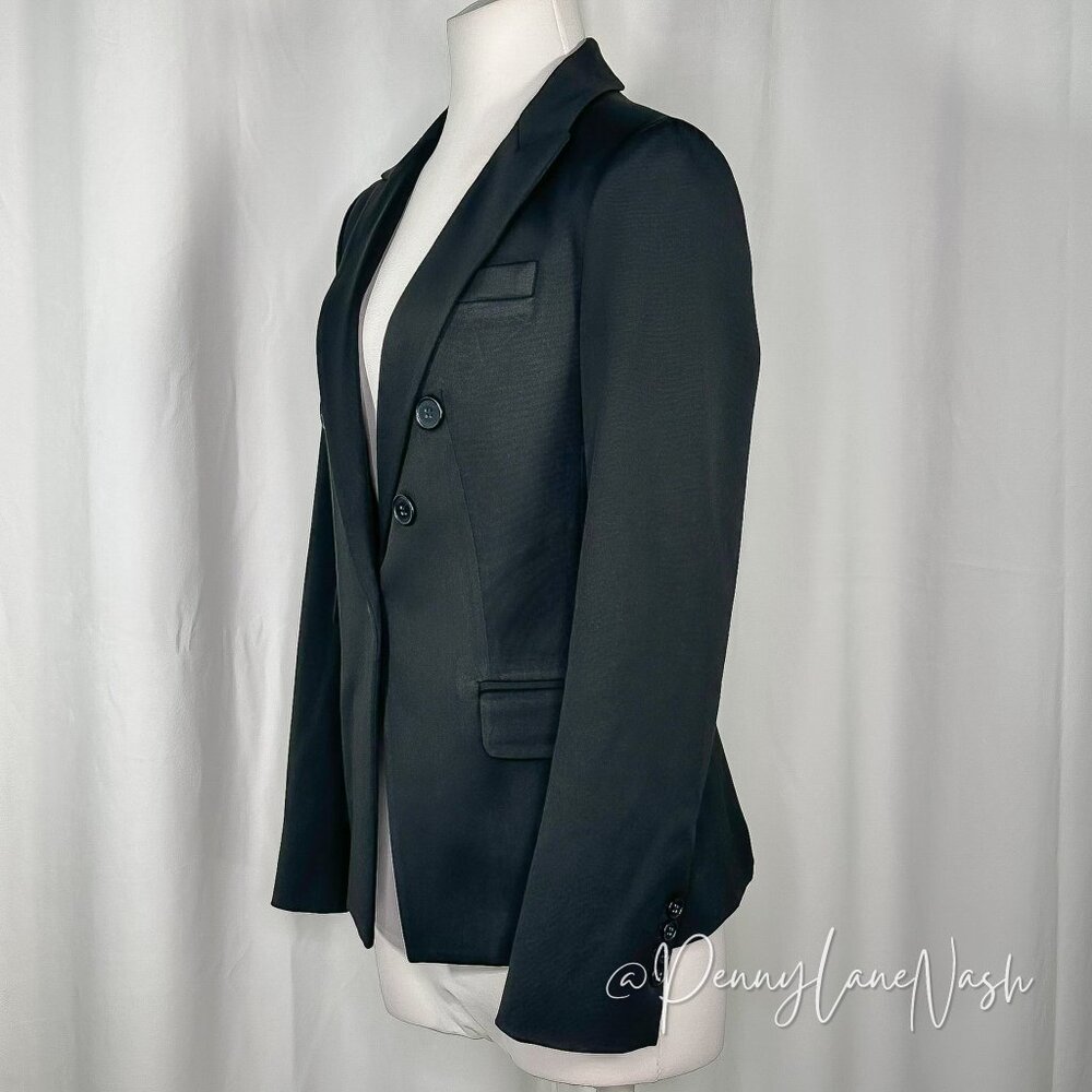 Express Tuxedo Style Double Breasted Blazer 4R Black - Picture 11 of 14